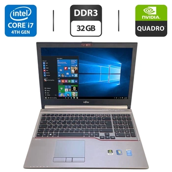 Мобильная рабочая станция Б-класс Fujitsu Celsius H730 / 15.6" (1920x1080) TN / Intel Core i7-4900MQ (4 (8) ядра по 2.8 - 3.8 GHz) / 32 GB DDR3 / 256 GB SSD / nVidia Quadro K2100M, 2 GB GDDR5, 128-bit / WebCam б/у + Подарок Умная зубная щетка Colgate