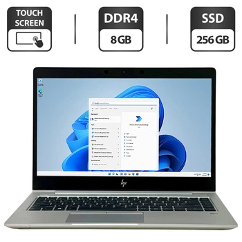 Ультрабук HP EliteBook 745 G6 / 14" (1920x1080) IPS Touch / AMD Ryzen 5 Pro 3500U (4 (8) ядра по 2.1 - 3.7 GHz) / 8 GB DDR4 / 256 GB SSD / AMD Radeon Vega 8 Graphics / WebCam / Windows 11 Pro б/в