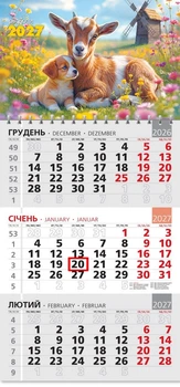 Календар настінний 2027 офісний 3. Дружба без умовностей