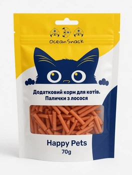 Ласощі для котів ''Палички з лосося'' (70 г) Ocean Snack