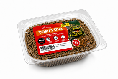 Сухий корм для черепах в гранулах BioDesign "Тортуша юніор", 200 мл (006855)
