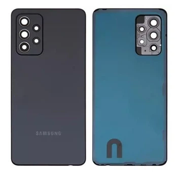 Задняя крышка Samsung A525, Galaxy A52 2021 с стеклом камеры, черный
