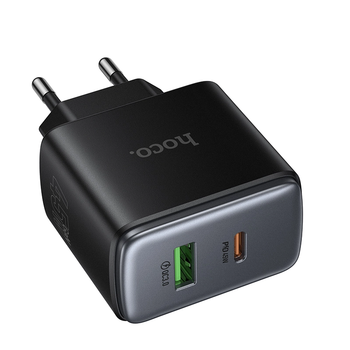 Мережевий зарядний пристрій HOCO C158A Upgrade PD45W(1C1A) charger(EU) Black