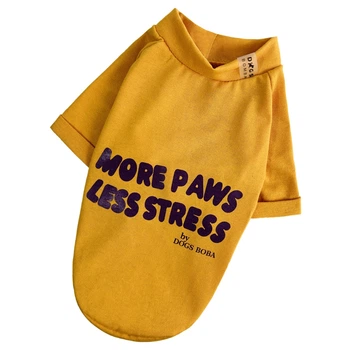 Футболка Dogsbomba Less Stress жовта F-94 розмір 2 (2000000084428)