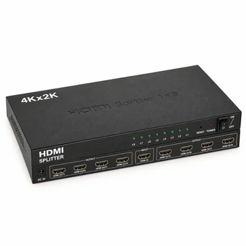 Розгалужувач відеосигналу Stone 1x8 HDMI 4K дублювання сигналу на 8 виходів 1 шт. спліттер (ST-SS033)