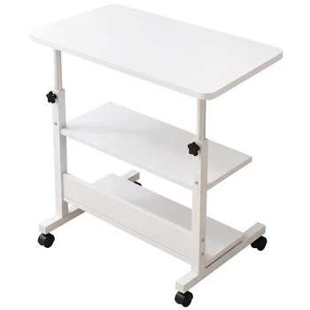 Стол для ноутбука RIAS MD-1847 с регулировкой высоты и колесиками 60x40 см White (3_08774)