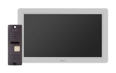 Комплект видеодомофона мультиформатный ARNY AVD-7012FHD (AVD-712FHD 2Мп 7'' IPS + AVP-05 2Мп 74°) Light-gray + Brown