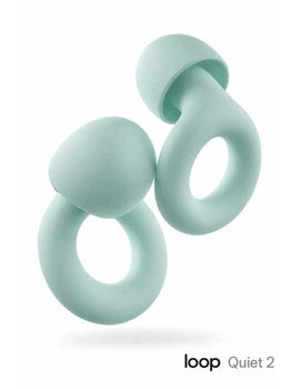 Беруши для сна Loop Earplugs Quiet 2 многоразовые силиконовые с шумоподавлением 24 дБ от храпа и шума от взрывов и выстрелов для ушей бируши луп 4 размера насадок с кейсом Mint Мятный