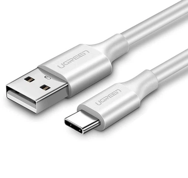 Кабель UGREEN US287 USB-A 2.0 — USB-C 3 А 1 м White (60121)