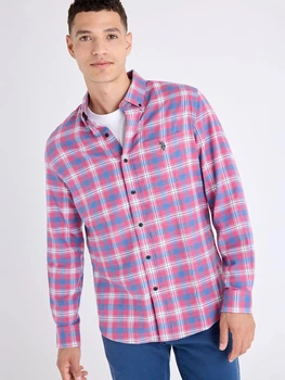 Рубашка хлопковая мужская U.S. Polo Assn 11H0306-XI00A(Arizona Rose) L Розовая (786662490082)