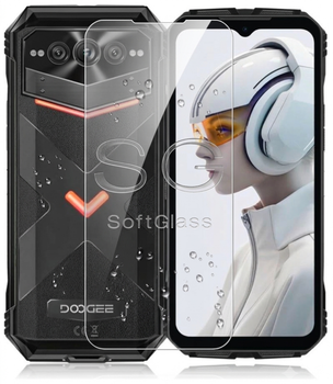 Бронепленка для Doogee V Max Plus на экран износоустойчивая полиуретановая SoftGlass