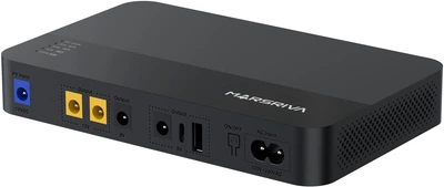 Джерело безперебійного живлення для роутера Marsriva KP1EC DC Router UPS 240VAC 4хDC+USB OUT 2x5V/9V/2x12V 18W 8000mAh (30Wh) Li-ion Black (KP1ECV2_MARSRIVA)