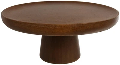 Блюдо-фруктовница из акации на ножке Wooden Rock Ø21,5 см коричневое