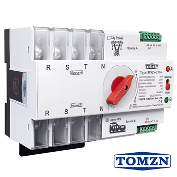 Автоматичний перемикач введення резерву TOMZN TOQ5-63/4P 63A 4P (АВР) 3-фази