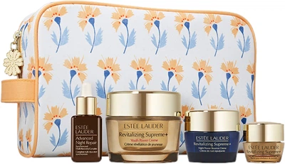 Zestaw do pielęgnacji twarzy Estee Lauder Revitalizing Supreme+ Kosmetyczka 1 szt + Krem 50 ml + Serum 15 ml + Krem na noc 15 ml + Balsam pod oczy 5 ml (887167816701)