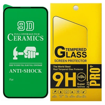 Глянцевая защитная пленка Ceramics для iPhone 13 Pro Max с черной рамкой