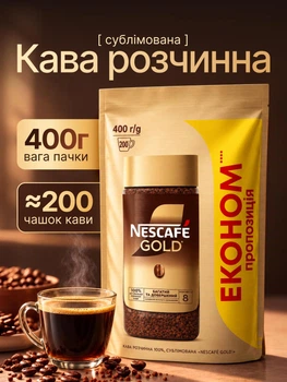 Кава розчинна NESCAFE Gold 400 г