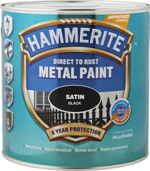 Farba AkzoNobel Metal Paint Satin Czarna 0.25 l (5011867036182)