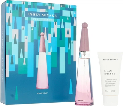 Набір для жінок Issey Miyake L'eau D'issey Solar Violet Туалетна вода 50 мл + Лосьйон для тіла 50 мл (3423222106522)