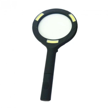 Лупа 3-кратна з підсвіткою кругла Magnifier G-250 ручна