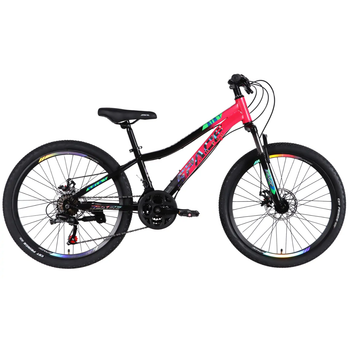 Велосипед ST 24" SPACE AURORA DD FR рама-12" розово-черный 2026