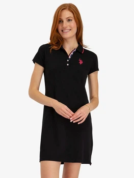 Платье-футболка короткое летнее женское U.S. Polo Assn Tipped Polo Dress 214980-ZH00A(ANTHRACITE) S Антрацит (786665552589)