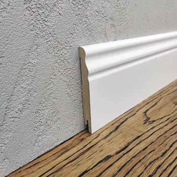 Плинтус МДФ Kluchuk Волна RAL 9003 100×12×2000 Белый (MDF V-100)