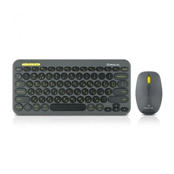 Комплект REAL-EL KIT-635W Wireless/Bluetooth Black (EL123100057) (24071)