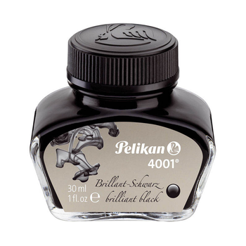 Чорнила Pelikan 4001 Brilliant Black у скляному флаконі 30 мл Чорні (4012700301055)