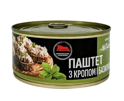 Паштет Тернопилльский МК с кропом и базиликом 225 г жб