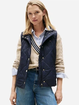 Теплий жилет короткий жіночий Tommy Hilfiger 675884864 S Синій (1162722344)