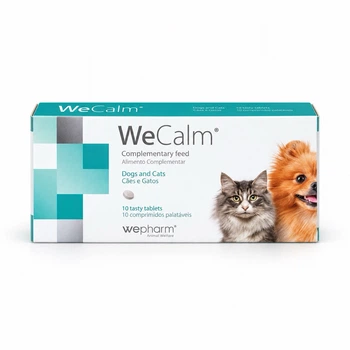 Кормовая добавка WeCalm® Tablets для собак и кошек, 10 таблеток, WePharm, (5600757920436)