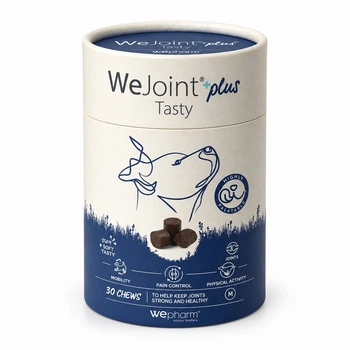 Кормова добавка WeJoint® Plus Tasty Medium Breeds - для собак середніх порід, у формі м’яких жувальних пастилок для підтримки здоров’я суглобів (хондропротектор в 1пас на 25кг) (5600757920917)