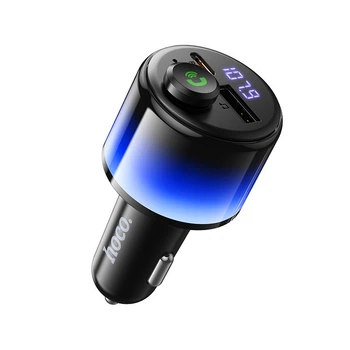 АЗП з FM-модулятором HOCO E166 Path 42W(1A1C) car BT FM transmitter Black (6942007680653)
