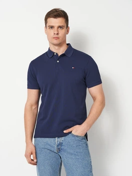 Поло длинное мужское Tommy Hilfiger 11808 2XL Темно-синее (smt2000000049779)