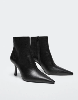 Ботильйони MANGO Solid Heeled W Чорний 40 37075131 99
