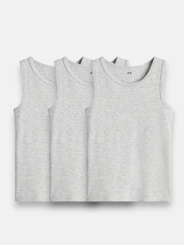 Набір майок для хлопчика H&M 061237524_greytrio 110-116 см 4-6 р. Сірий (6666000388490)