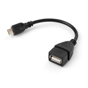 Переходник OTG USB 2.0 AF to Micro 5P 0.15m Vinga (VCPDCOTGMBK)