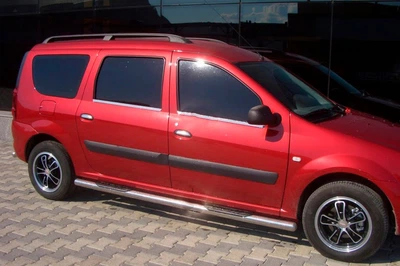 Бічні труби (2 шт., нерж.) 60 мм, голі труби для Dacia Logan MCV 2004-2014 рр