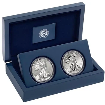 Колекційний набір срібних монет - "American Eagle West Point Two-Coin Silver Set - Американський Орел Liberty" 2013 рік