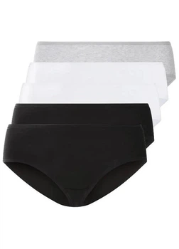 Трусики женские 5шт. хлопковые Esmara р.3XL черный, белый, серый