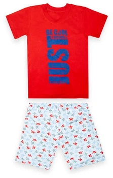 Пижама детская для мальчика "Be cool" Gabbi PGM-22-4 лето р.128 красный (13188) 5153824