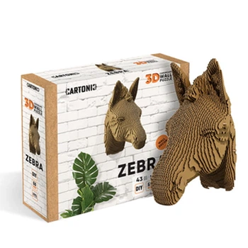 Картонний настінний конструктор Cartonic 3D Puzzle ZEBRA