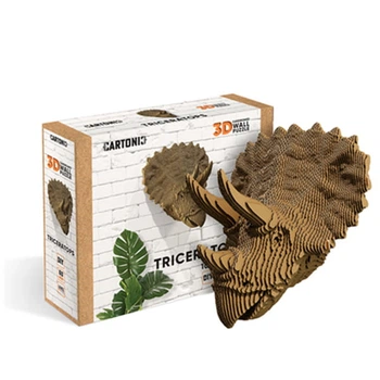 Картонний настінний конструктор Cartonic 3D Puzzle TRICERATOPS
