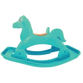 Гойдалка-коник з ручкою Doloni 90х50 см блакитна
