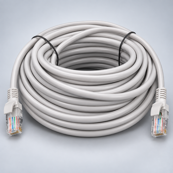 Патч-корд сетевой Ritar PCR-CCA/10G UTP Cat.5e RJ-45 длиной 10 м серый