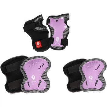 Защита для колен, локтей и запястий для детей QPLAY Safety Pads, размер S (до 25 кг), фиолетовый (SP-01SafetyPadsSPurple)