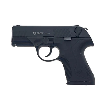 Сигнально-стартовый пистолет BLOW TR-14 AVTO, 14+1/9 mm (Black/Black Grips) add 1 magazine.