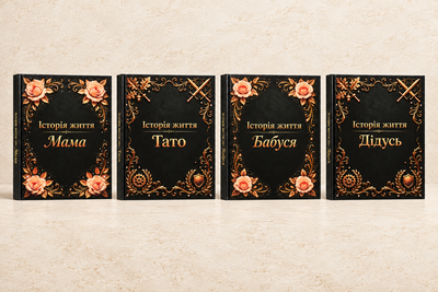 Комплект книг "История жизни: Мама, Папа, Бабушка и Дедушка" (4 книги)