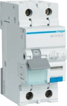 Wyłącznik różnicowoprądowy Hager 1P+N 6kA B-16A 30mA A (3250611010647)